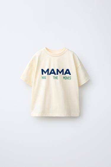 Zara Футболка с принтом MAMá Y PAPá