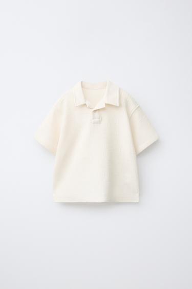Zara Однотонное трикотажное поло купить с доставкой.