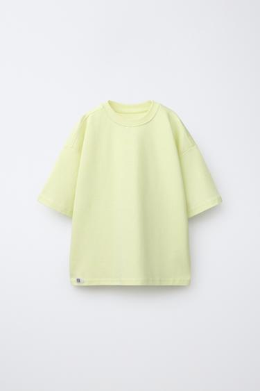 Zara Однотонная футболка из интерлока