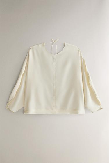 Zara Блузка из струящегося сатина