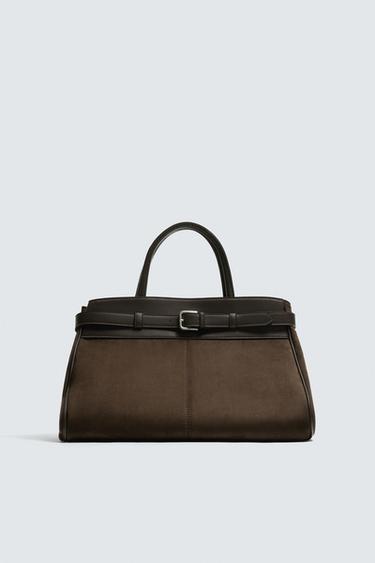 Zara Комбинированная сумка с ремнем
