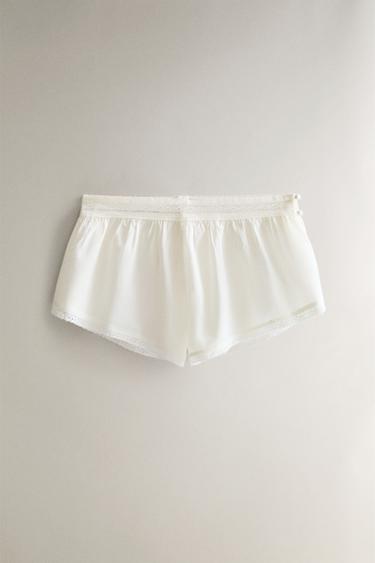 Zara Свободные кюлоты-шорты с кружевом