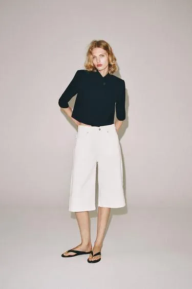 Укороченный блейзер с короткими рукавами — коллекция Zara «Zw»