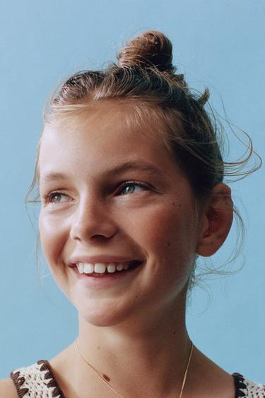 Zara Трикотажный топ с контрастными бантами