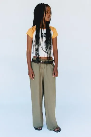 Брюки Wide Leg в пижамном стиле