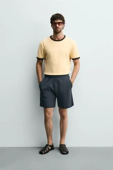 Шорты-джоггеры с вафельной фактурой- Заказать в России