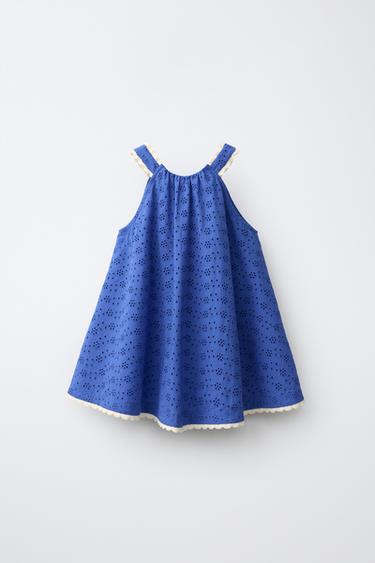 Zara Платье с вышивкой шитье и кружевом