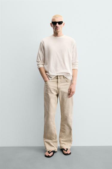 Zara Джинсы клёш с эффектом брызг краски купить с доставкой.