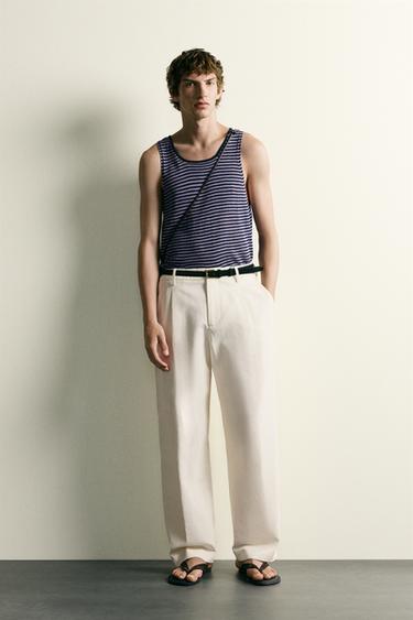 Zara Трикотажный топ в полоску JACQUARD