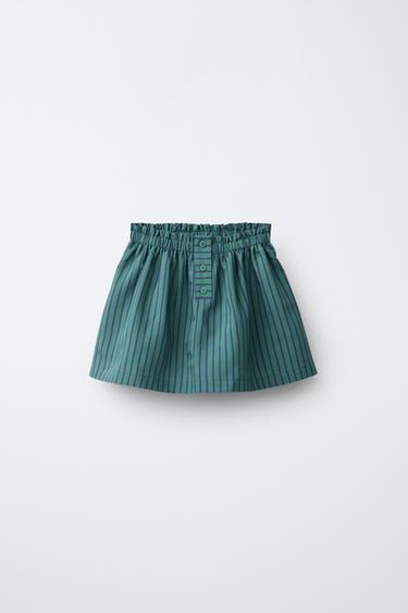 Zara Юбка-шорты из модала в полоску купить с доставкой.