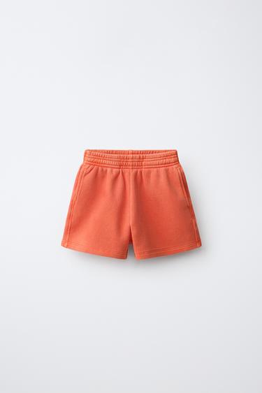 Zara Однотонные шорты из ткани пике