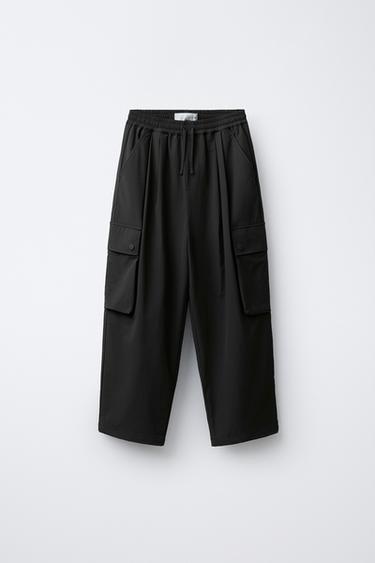 Zara Нейлоновые брюки-карго купить с доставкой.