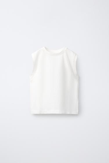 Zara Однотонная футболка без рукавов купить с доставкой.