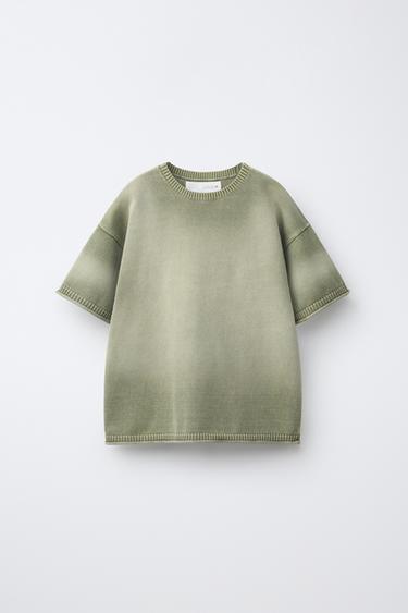 Zara Футболка с эффектом потертости