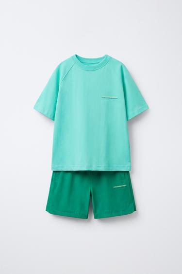 Zara Комплект из футболки и технических шорт