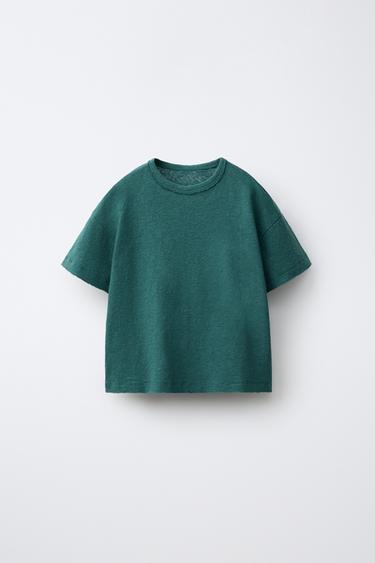 Zara Футболка из хлопка и льна LIBERTY