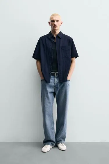 Рубашка Relaxed Fit из струящейся ткани