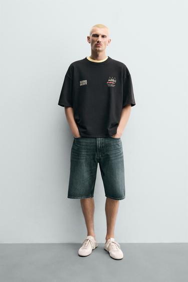 Zara Толстовка с эффектом потертости и морским принтом купить с доставкой.