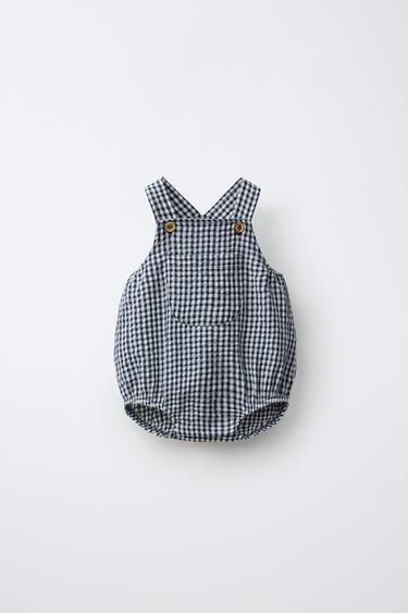 Zara Комбинезон в клетку виши