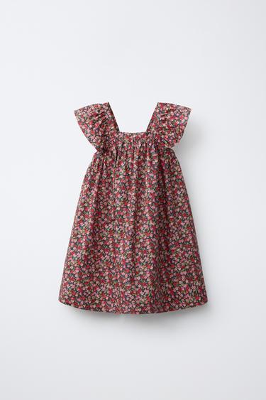 Zara Платье с цветочным принтом из ткани LIBERTY купить с доставкой.