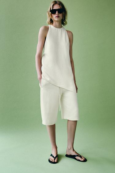 Zara Асимметричный топ — коллекция ZARA «ZW» купить с доставкой.