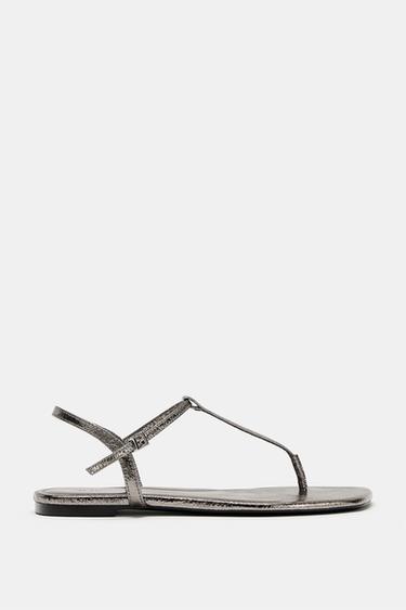 Zara Металлизированные сандалии