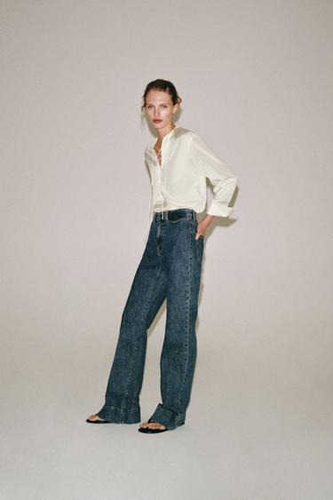 Zara Рубашка из 100% шелка — коллекция ZARA «ZW» купить с доставкой.
