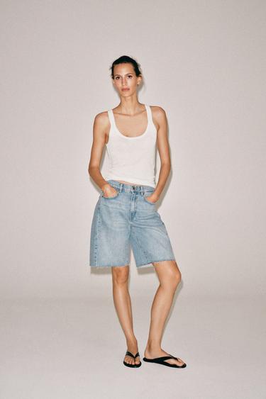 Zara Джинсовые шорты  со средней посадкой — коллекция ZARA «ZW»