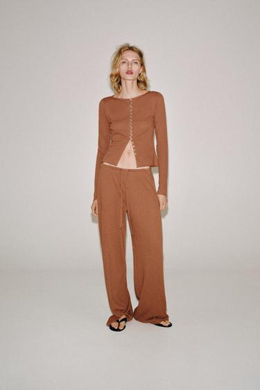 Zara Брюки в стиле рустик купить с доставкой.