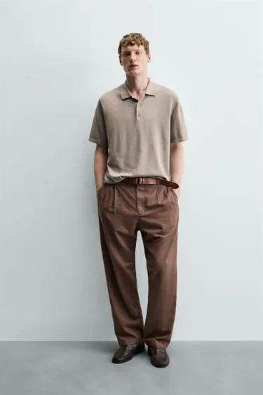 Брюки Relaxed Fit из конопли и хлопка