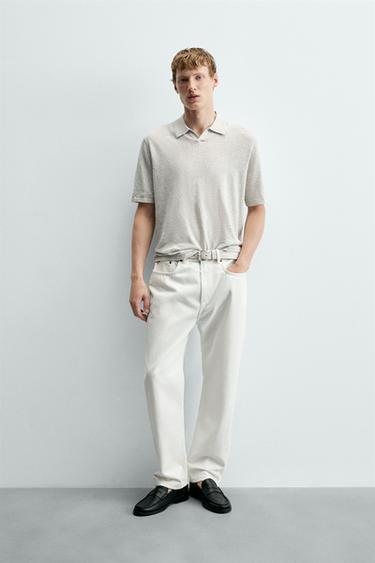 Zara Поло из конопли и хлопка купить с доставкой.