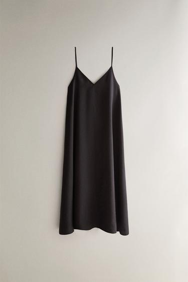 Zara Пляжное платье из сатина миди купить с доставкой.