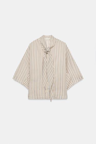 Zara Рубашка в полоску — ZW COLLECTION купить с доставкой.