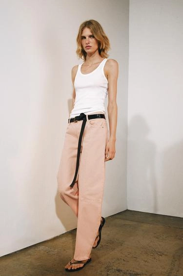 Джинсы коллекция Zara «Zw»  пэчворк со средней посадкой