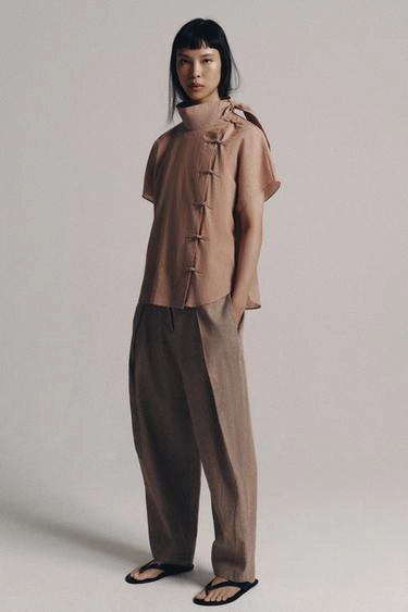 Рубашка с застежками-тогглами коллекция Zara «Zw»- Заказать в России
