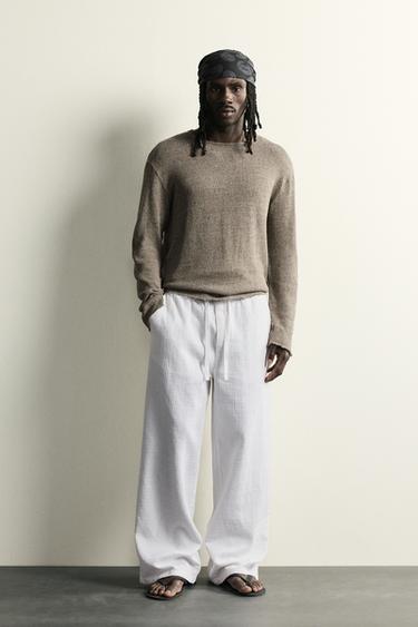 Брюки Relaxed Fit из жаккарда с эффектом потертости