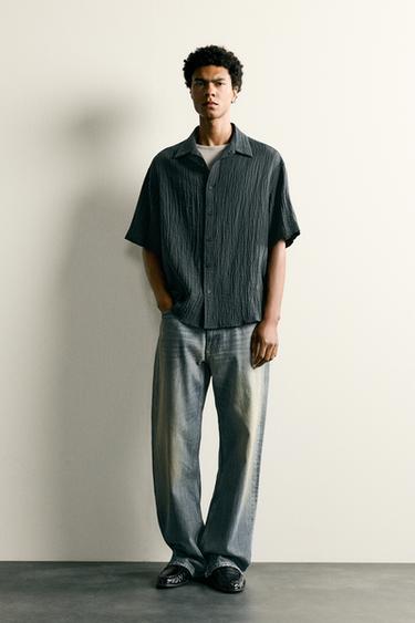 Рубашка Relaxed Fit с рельефным эффектом