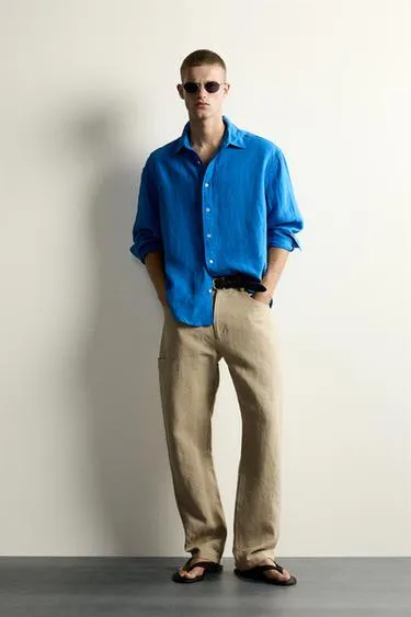 Рубашка Relaxed Fit из 100% льна