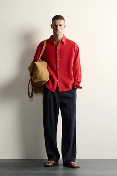 Рубашка Relaxed Fit из 100% льна