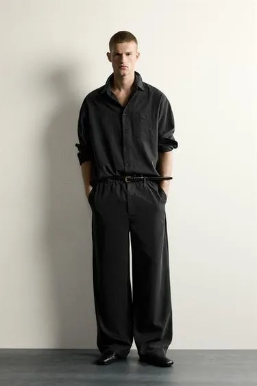 Рубашка Relaxed Fit из струящейся ткани- Заказать в России