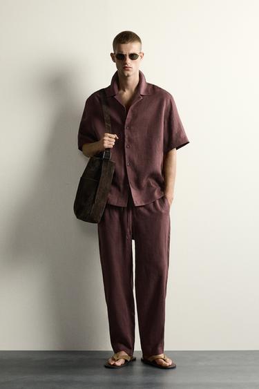 Рубашка Relaxed Fit из 100% льна- Заказать в России