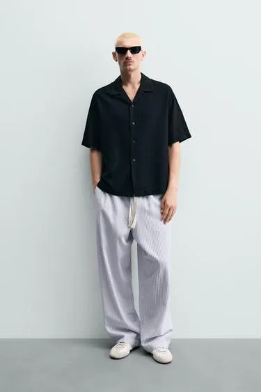 Рубашка Regular Fit из струящейся ткани- Заказать в России