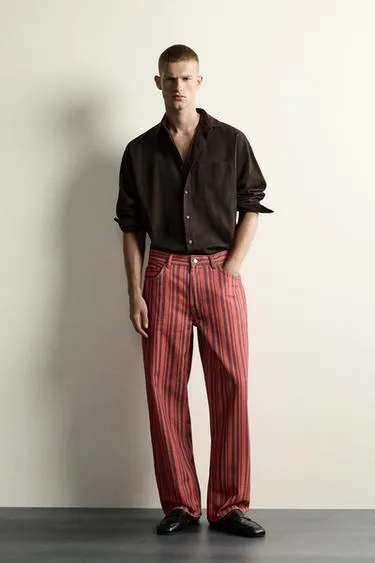 Брюки Straight Fit в полоску