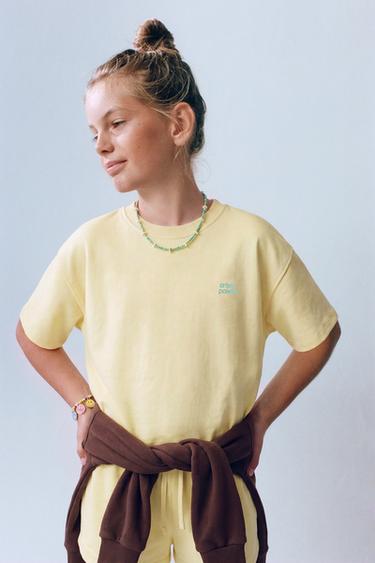 Zara Комплект из футболки и шортов из интерлока