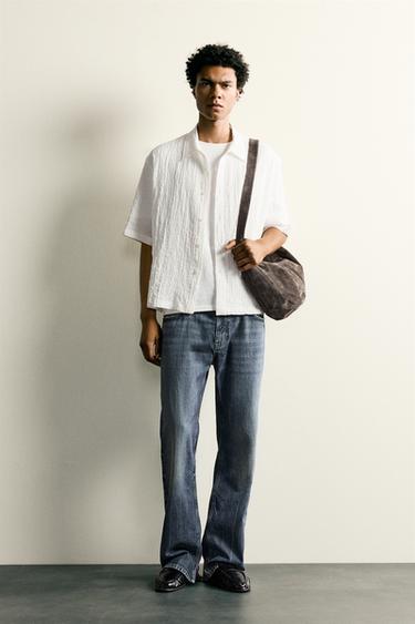 Zara Рубашка RELAXED FIT с фактурным узором