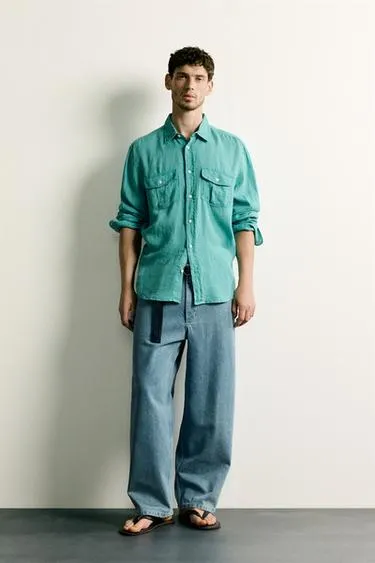 Рубашка Relaxed Fit из 100% льна
