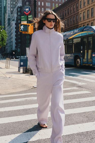 Zara Бомбер из смесового льна — коллекция ZARA «ZW»
