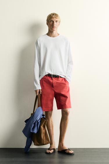 Футболка Color Block из хлопка и льна