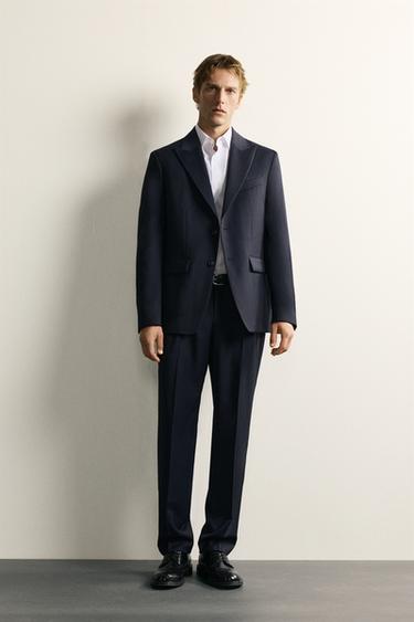Костюмные брюки Regular Fit из 100% шерсти в полоску- Заказать в России
