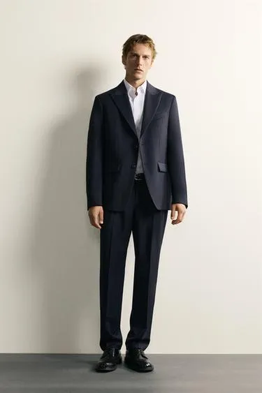 Костюмные брюки Regular Fit из 100% шерсти в полоску- Заказать в России
